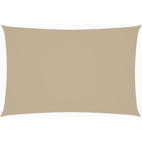 Voile de parasol tissu oxford rectangulaire 2x4 m beige (1/2)