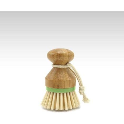 1 Pcs Brosse à Paume en Bambou(Vert), Brosse à Récurer pour Nettoyage des Vaisselle Casseroles Plates Éviers de Cuisine