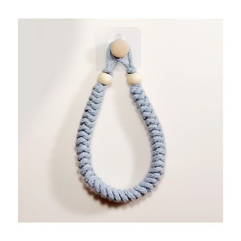 1 toallero (gris claro), soporte para papel higiénico, toallero de madera con cuerda de yute retro para baño y cocina.