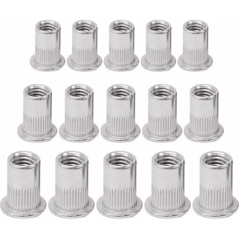 Hot Sale - 90 Pieces Threaded Rivets, Flat Head Threaded Rivet Nuts, Rivet Nuts, Threaded Inserts, Threaded Head Nuts, M5 M6 M8 - Ternel, de