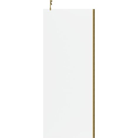 Colore 10mm Clear Glass Brushed Brass 2000mm x 800mm Walk In Shower Screen including Wall Channel and Support Bar (1/3)