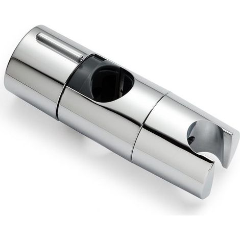 Pièce coulissante pour barre de douche - Support de pommeau de douche - ø 18-25 mm - Support de douchette - ABS - Installation facile - Réglable - Support de douchette - Chrome - Douche - Salle de bai (1/5)