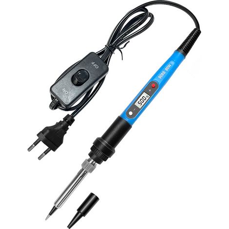 metal à souder électrique 80 W à chauffage interne, avec interrupteur, compatible avec tous types de stations de soudage (1/5)