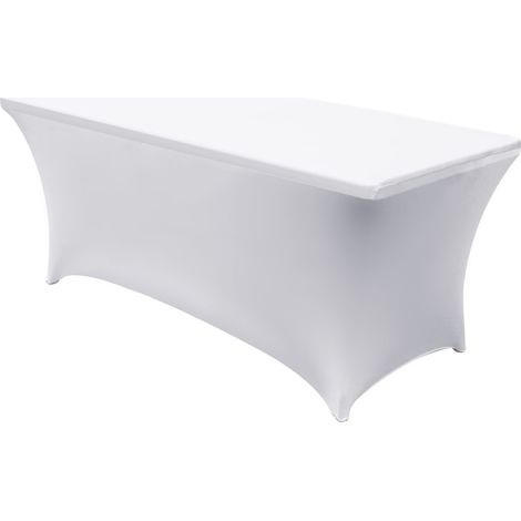 Housse de nappe élastique pour table de restauration blanc GreenBlue, 180x75x74cm, Spandex, GB371 (1/4)