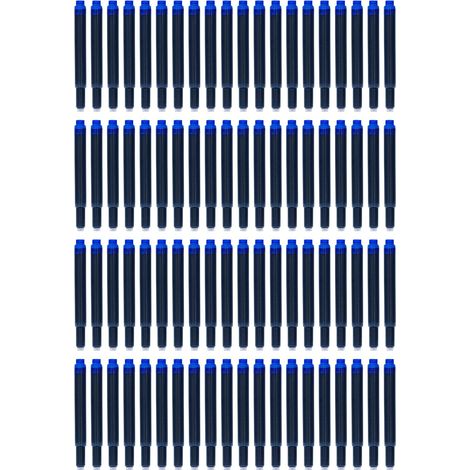 Lot de 80 cartouches d'encre universelles, couleur bleu roi (1/5)