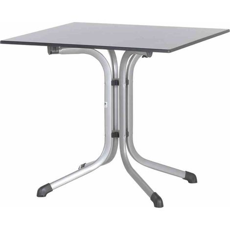 3130-50 Bouelvard-Klapptisch vivodur, 80x80 cm graphit Stahlgestell graphit, (1/4)