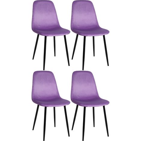 Ensemble de 4 alto napier, chaises en velours, velours (1/5)
