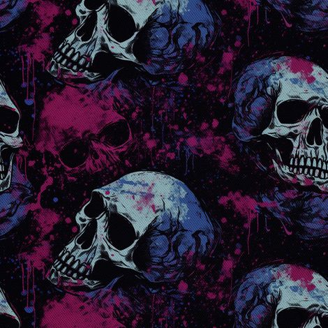Tela decorativa para exteriores Oxford - Motivo de calavera I DX4721 (1/5)