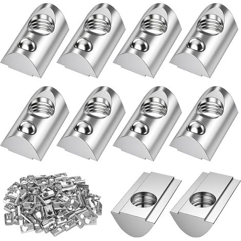 80 Pcs écrous à bille M6 série 20 pour profilé aluminium 20x20 (1/5)