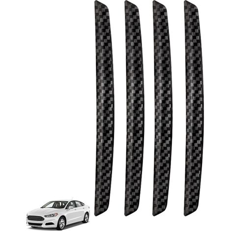 Lot de 4 protections de bords de portières — Bandes protectrices à texture fibre de carbone, protections anti-collision, résistantes aux rayures et à l'usure
