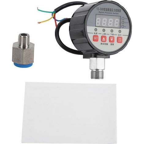 Contrôleur de pressostat numérique 220V, précision 0-2Mpa 0.5% FS pour pompe à eau, compresseur d'air (1/5)