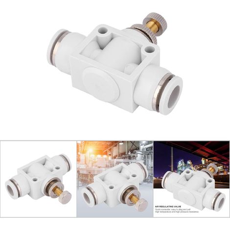 Stück weiße Schnellluftregelventile, 4-mm-Gasanschluss für Druckluftwerkzeuge (1/5)