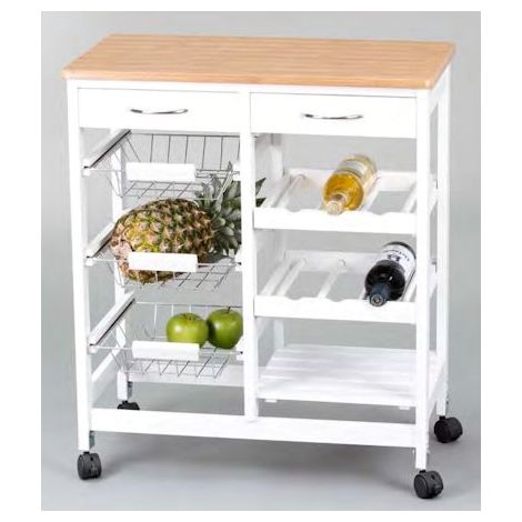 Carro de cocina completo madera