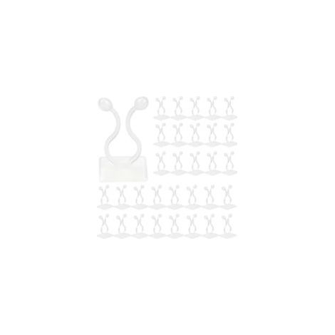 Lot de 50 clips de fixation pour plantes grimpantes, blanc – (1/5)
