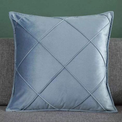 MINKUROW Set Di Fodere Per Cuscino Morbide Semplici In Velluto Di Alta Qualità, Fodera Per Cuscino Decorativa Per Divano (45 x 45 Cm (1 Azzurro)) (1/5)