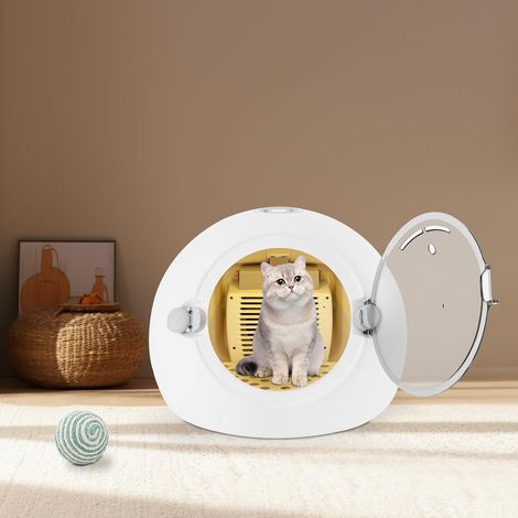 600W Electric Pet Drying Box Quiet Hands-Free Cat Dog Grooming Dryer Cage 68-113°F 360° full body pet hair drying after bathing, stress-free grooming alternative to handheld blowers for Home Pet Salon (1/5)