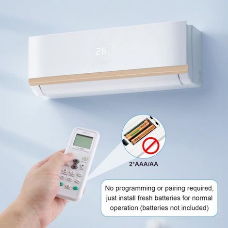 Télécommande Universelle Clim - 1 Pièce - Plastique ABS Noir - Contrôle Total Multi-Marques - Pour Maison et Bureau - 1 UMD MUSICAL (1/5)