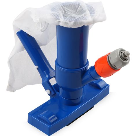 Aspirateur de piscine à jet, brosse de nettoyage sous-marine avec poignée à clip et sac à cordon. Élimine les débris dans les coins. Outil de nettoyage idéal pour piscines hors sol, gonflables, spas, (1/5)