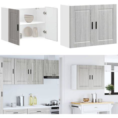 vidaXL Küchen-Hängeschrank Porto Grau Sonoma Holzwerkstoff (1/5)