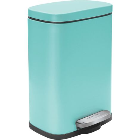 Papelera con pedal Acero AKIRA 5L azul turquesa Spirella