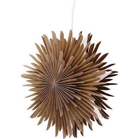 Sälen Weihnachtsstern mit Licht Papier Ø35 cm Pendelleuchte braun.