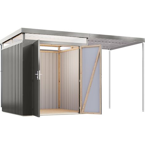 GH Aurum 2 graualuminium m. Anbaudach 2 m m. Fußboden