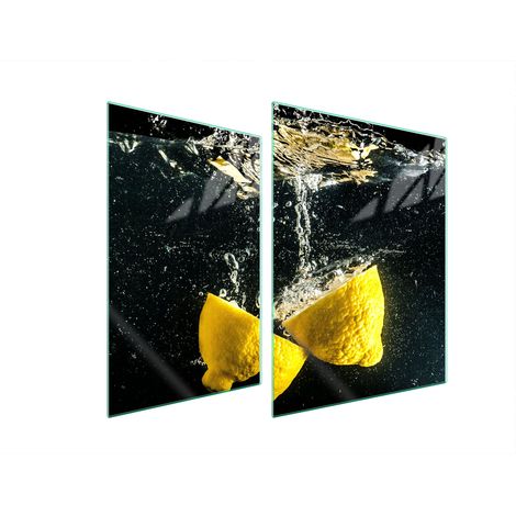 PIASTRA PROTETTIVA IN VETRO PER FORNELLO 70x52 LIMONE (1/5)
