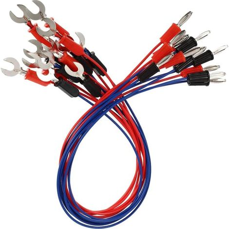 Lot de 12 câbles électriques pour expériences de connexion électrique, en cuivre, longueur 40 cm (1/5)