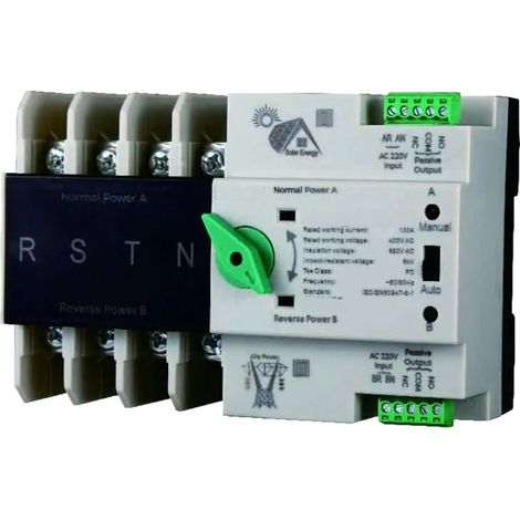 gloca Interruttore Trasferimento Automatico Fotovoltaico A Doppia Alimentazione (100 Ampere, 4P) (1/4)