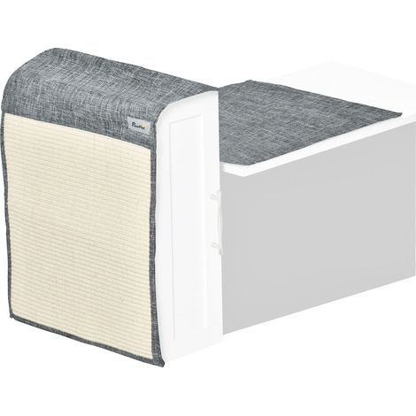 Alfombra rascador para gatos protección de sofá 130 x 45 x 0.3 cm protege muebles colgante moderno y elegante de sisal natural gris 210007664 (1/5)