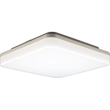 Plafonnier LED Design Carré 15W blanc neutre IP44 (1/4)