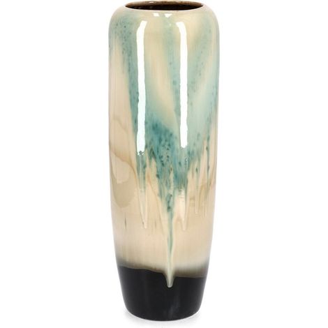 Vaso "Coira" svasato in terracotta smaltata per uso esterno h 60 cm