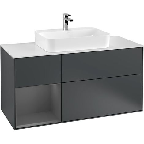 Villeroy & Boch F411GKHG Meuble sous-lavabo Finion F41 (1/2)