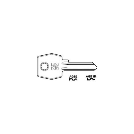 CHIAVI PER CILINDRI AGB 5 SPINE PICCOLE- - AGB3 DX - 10 pezzi SILCA