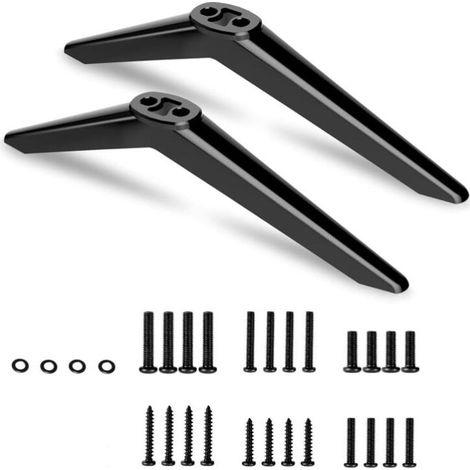 1 support TV universel, compatible 28 à 65 pouces, montage sans perçage, espacement trou 17 à 20 mm, pour écrans plats (1/5)
