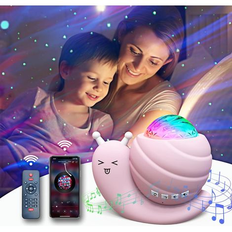Proiettore da soffitto per stelle e galassie, proiettore per aurora boreale, luce notturna con timer, telecomando e altoparlante Bluetooth per decorare la camera da letto e le feste.