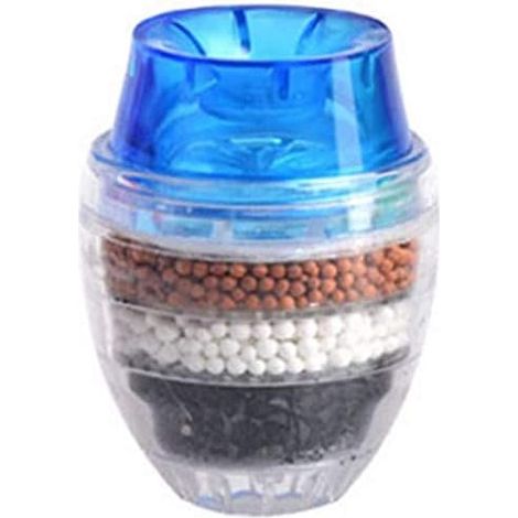 Filtre à eau pour robinet charbon actif purificateur cartouche épurateur accessoire cuisine salle de bain gain de place évier fontaine eau potable domestique remplacement hygiène pratique maison (1/5)