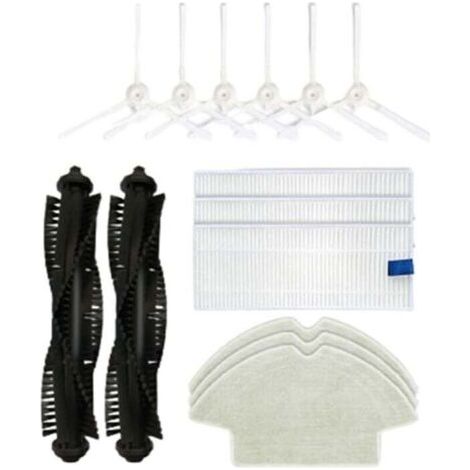 Accessoires pour l'aspirateur robot Rowenta X-plorer Série 75 RG7687 : pièces de rechange pour brosse rotative, brosse latérale et filtre, compatibles avec l'aspirateur robot Rowenta. (1/4)