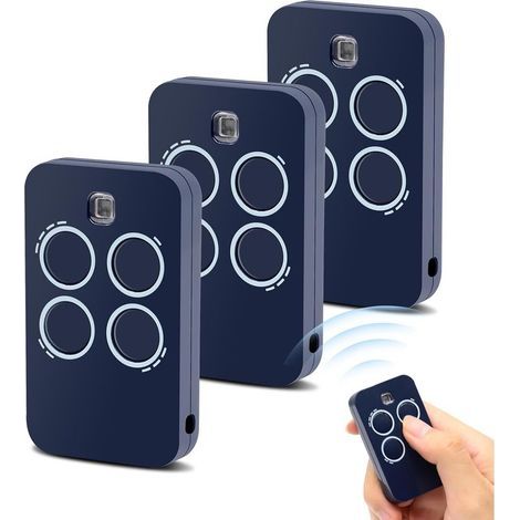 433,92MHzTelecommande Portail,Telecommande Compatible avec Genius,Télécommande Porte de Garage pour Echo TX4 433 RC,Echo TX2 433 RC,TE443H Bravo, Lot de 3 (1/5)