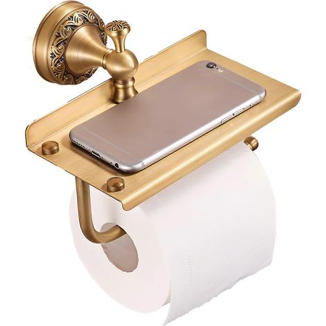 Panier porte-papier toilette en fer forgé, étagère murale pour salle de bain, rangement de style européen (1/5)
