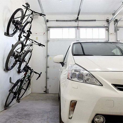 Support de Vélo à Fixer au Mur en Acier, 3 Pièces (Support de Pédalier, Support de roues)
