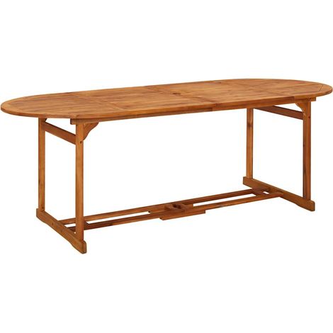 Tavolo da Pranzo per Esterni 220x90x75cm Legno Massello Acacia vidaXL