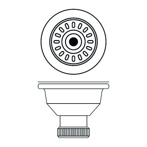 TECNO Válvula de cesta de acero inoxidable 85-SALD.40 (T73) 50346