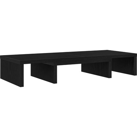 Soporte para monitor ajustable roble negro 60x24x10,5 cm vidaXL