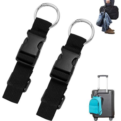Luggage Buckle Strap, 2 Adjustable Luggage Straps with Buckle, Fastening Belt for Connecting and Carrying Suitcases, Backpacks and Luggage, Practical Travel Accessories (1/5)