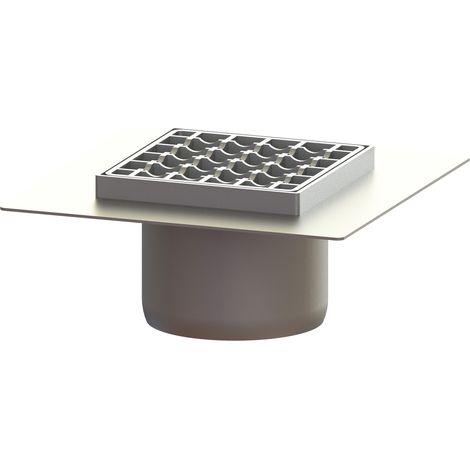 KESSEL-Elemento superiore Ferrofix - Sys 125, flangia ades., griglia, 146x146 mm, 54915
