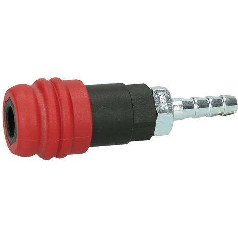 KS Tools 2 Stufen-Druckluft-Sicherheitskupplung mit Schlauchtülle, 9 mm (1/4)
