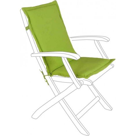 Kissen für Stuhl und Sessel mit mittlerer Rückenlehne aus wasserabweisendem Polyester 180 gm -Grün / 1 Stück (1/5)