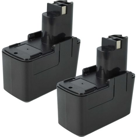 vhbw 2x Batterie compatible avec Bosch PSB 9.6VPS-2, PSB 9.6VES2, PDR 9.6 VE, PSB 9.6VES-2, PSB 9.6 VE-2 outil électrique (2000 mAh, NiMH, 9,6 V)