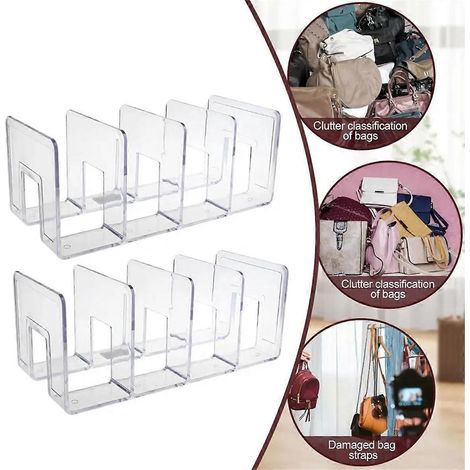 Kleiderschrank-Handtaschenorganizer, transparenter Acryl-Taschenteiler, wie abgebildet (1/5)